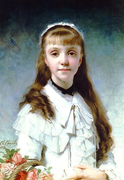 Charles Joshua Chaplin Portrait of a young girl china oil painting image